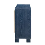 Aparador tradicional gris topo / azul marino antiguo / negro con tiradores dorados, montaje para 1 persona
