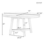 Mesa de comedor redonda extensible con extensión, asientos para 4 a 6 – Madera natural / Espresso