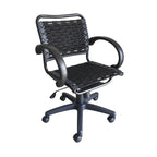 Silla de oficina negra Bungee con brazos, asiento individual