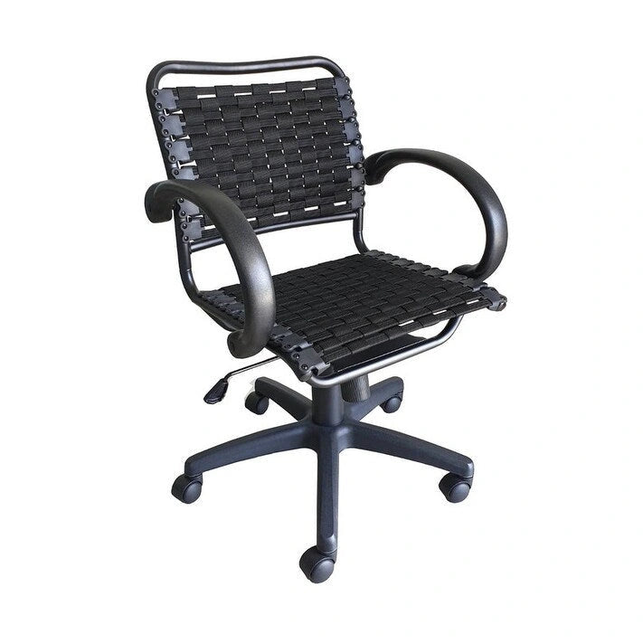 Silla de oficina negra Bungee con brazos, asiento individual