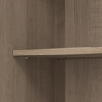 Armario de almacenamiento alto con puertas blanco/gris ceniza – 2 puertas, 4 estantes