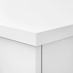 Armario de almacenamiento alto con puertas blanco/gris ceniza – 2 puertas, 4 estantes