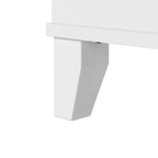 Armario de almacenamiento alto con puertas blanco/gris ceniza – 2 puertas, 4 estantes