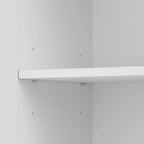 Armario de almacenamiento alto con puertas blanco/gris ceniza – 2 puertas, 4 estantes