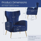 Sillón orejero de terciopelo amarillo/beige/negro/azul marino/verde azulado con almohada, para 1 persona