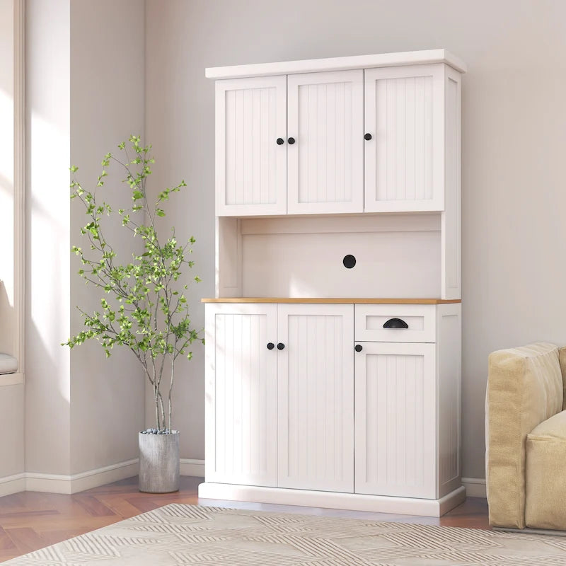 Mueble de almacenamiento para despensa, blanco, moderno, para 1 persona