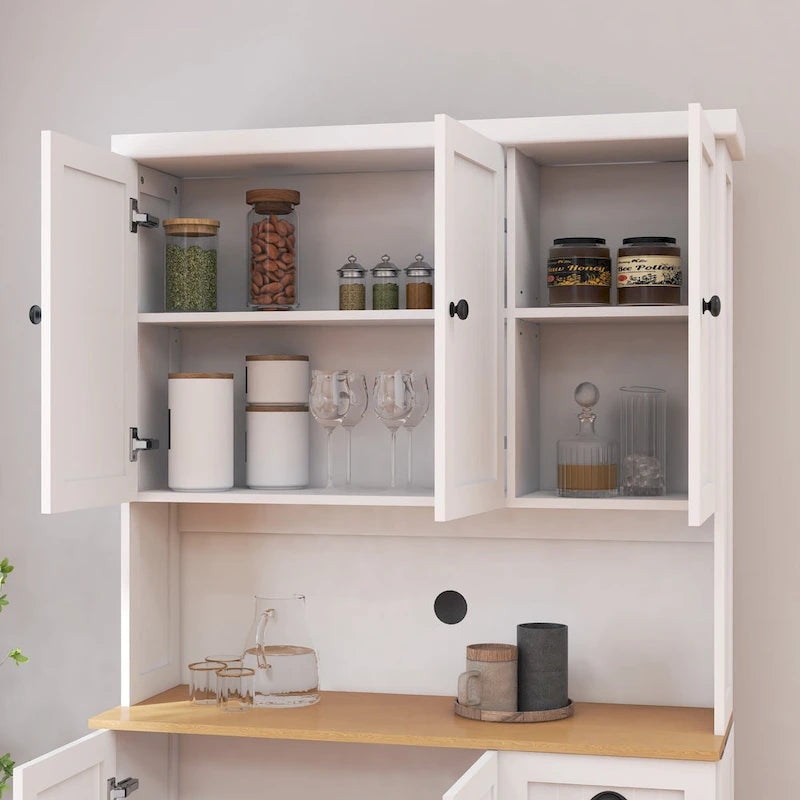 Mueble de almacenamiento para despensa, blanco, moderno, para 1 persona