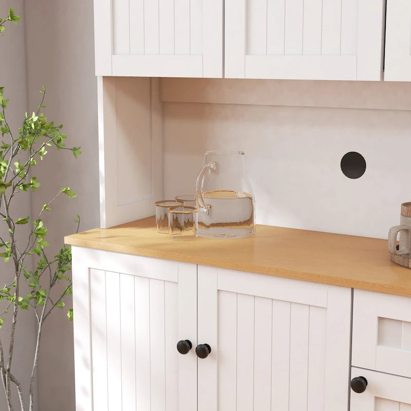 Mueble de almacenamiento para despensa, blanco, moderno, para 1 persona
