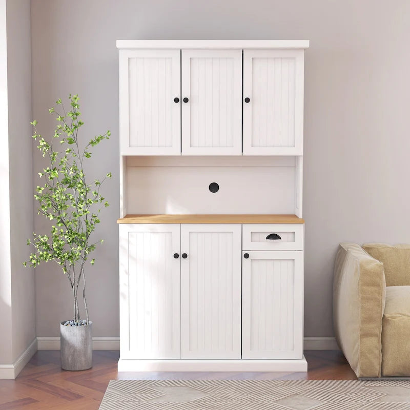 Mueble de almacenamiento para despensa, blanco, moderno, para 1 persona