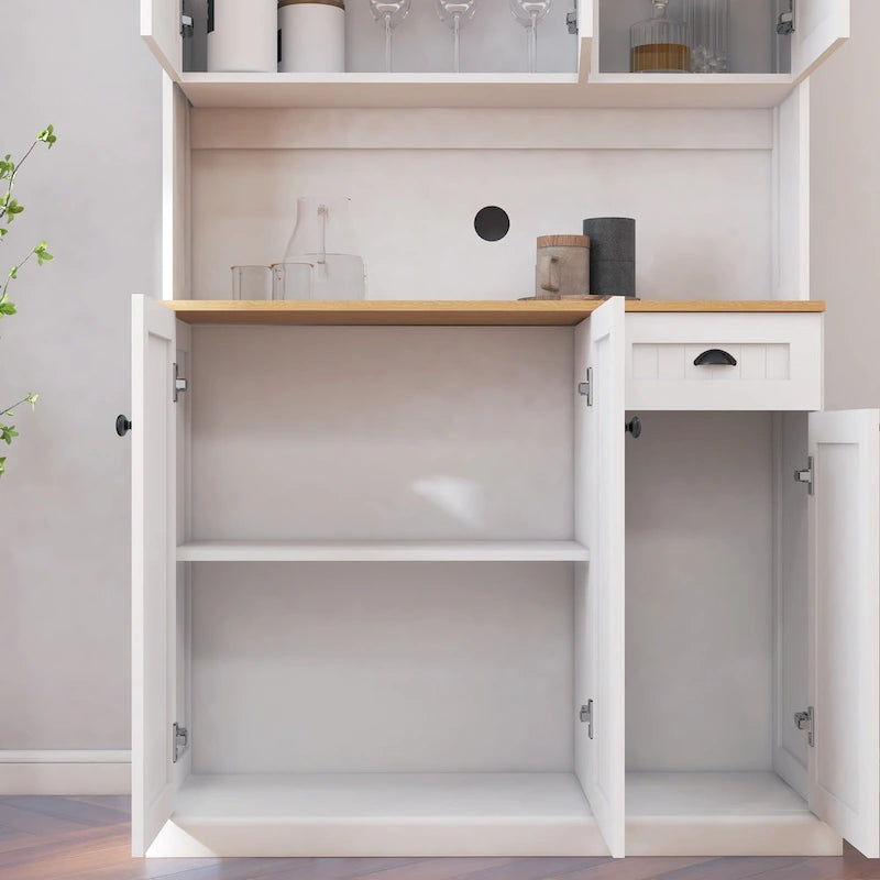 Mueble de almacenamiento para despensa, blanco, moderno, para 1 persona