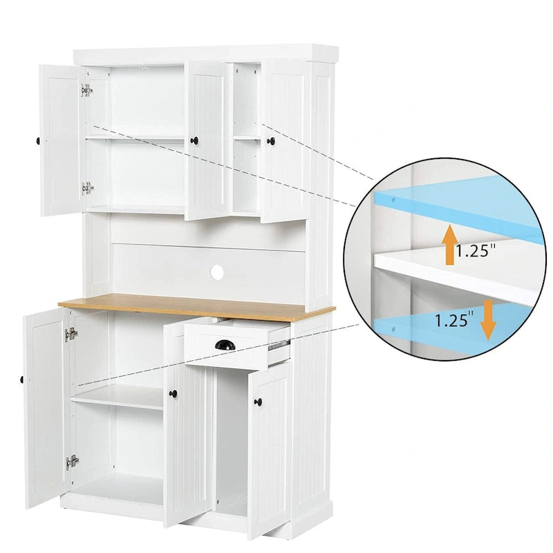 Mueble de almacenamiento para despensa, blanco, moderno, para 1 persona