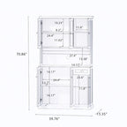 Mueble de almacenamiento para despensa, blanco, moderno, para 1 persona