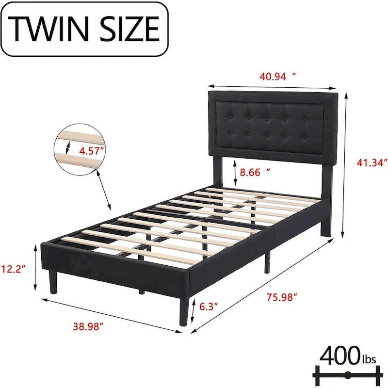 Estructura de cama tapizada con capitoné de terciopelo | Negro/Beige/Blanco/Rosa | Individual/Matrimonial/Queen/King | 1-2 personas