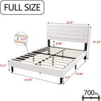 Estructura de cama tapizada con capitoné de terciopelo | Negro/Beige/Blanco/Rosa | Individual/Matrimonial/Queen/King | 1-2 personas